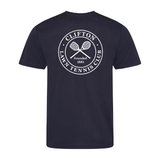 Clifton Lawn Tennis Club Men's Technical T-Shirt - Navy