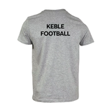 Keble College Oxford Football Men's Team Sports Organic Cotton T-Shirt - Heather Grey