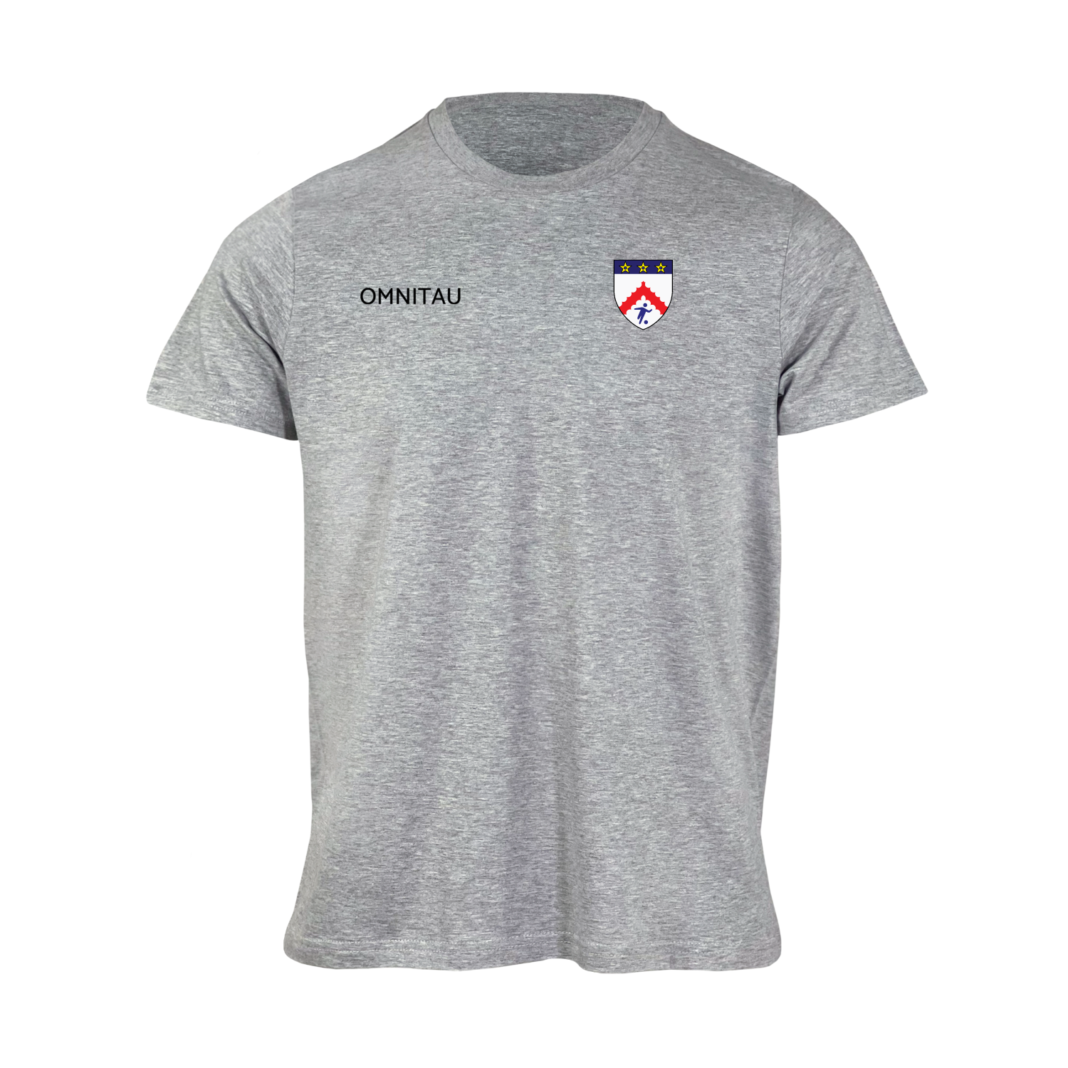 Keble College Oxford Football Men's Team Sports Organic Cotton T-Shirt - Heather Grey