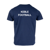 Keble College Oxford Football Men's Team Sports Organic Cotton T-Shirt - French Navy