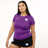 Omnitau Women's Team Sports Core Hockey Crew Neck T-Shirt - Purple