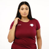 Omnitau Women's Team Sports Core Hockey Crew Neck T-Shirt - Burgundy