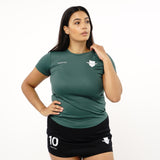 Omnitau Women's Team Sports Core Hockey Crew Neck T-Shirt - Bottle Green