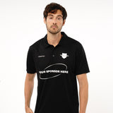 Omnitau Men's Core Football Polo Shirt - Black