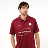 Omnitau Men's Core Football Polo Neck Shirt - Burgundy