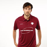 Omnitau Men's Core Football Polo Neck Shirt - Burgundy