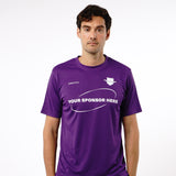 Omnitau Men's Team Sports Core Cricket Crew Neck Shirt - Purple