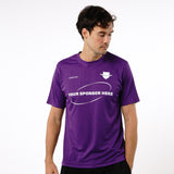 Omnitau Men's Team Sports Core Cricket Crew Neck Shirt - Purple