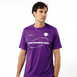 Omnitau Men's Team Sports Core Cricket Crew Neck Shirt - Purple