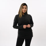Omnitau Men's Technical Golf 1/4 Zip Fleece - Black