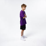 Omnitau Kid's Team Sports Core Cricket Crew Neck Shirt - Purple