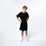 Omnitau Kid's Team Sports Core Cricket Crew Neck Shirt - Black