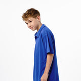 Omnitau Kid's Team Sports Core Cricket Polo Shirt - Royal Blue