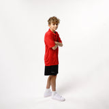 Omnitau Kid's Team Sports Core Cricket Polo Shirt - Red