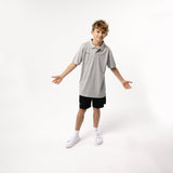 Omnitau Kid's Team Sports Core Football Polo Shirt- Heather Grey