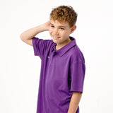 Omnitau Kid's Team Sports Breathable Technical Polo - Purple