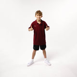 Omnitau Kid's Team Sports Core Hockey Polo Shirt - Burgundy