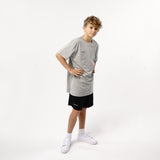 Omnitau Kid's Team Sports Organic Cotton T-Shirt - Heather Grey
