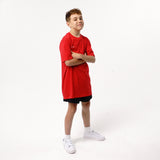 Omnitau Kid's Team Sports Organic Cotton T-Shirt - Red