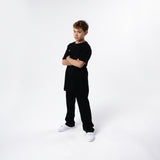 Omnitau Kid's Team Sports Breathable Tapered Track Pants - Black