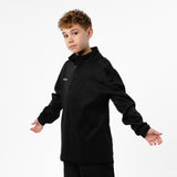 Omnitau Kid's Team Sports Recycled 1/4 Zip Mid Layer Sweatshirt - Black