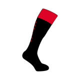 Omnitau Team Sports Classic Sports Capped Socks - Black & Red