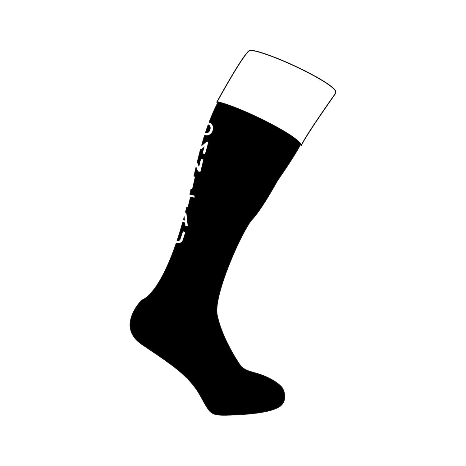 Omnitau Team Sports Unisex Cap Socks - Black & White