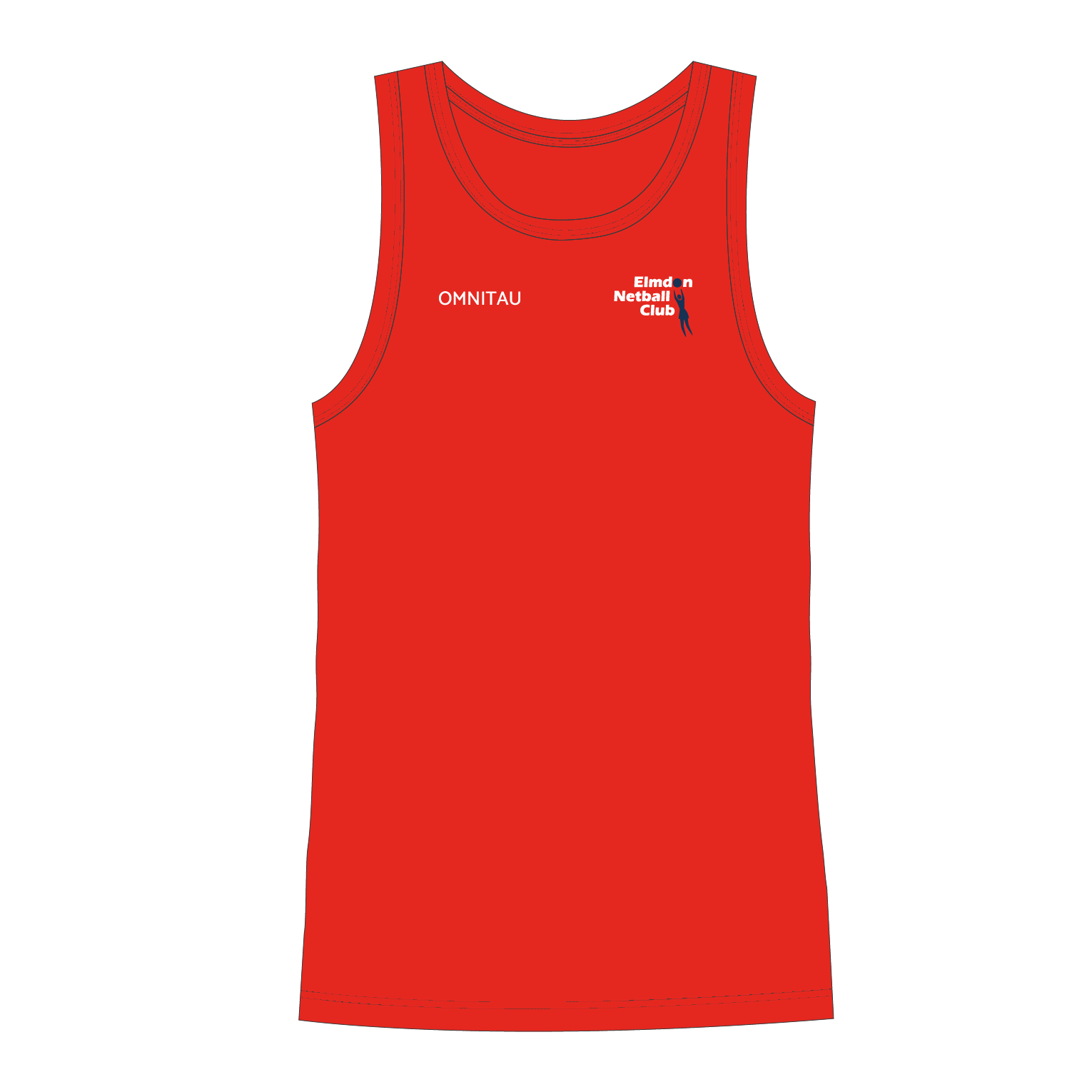 Elmdon Netball Club Training Vest - Red