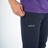 Omnitau Men's Team Sports Breathable Tapered Track Pants - Navy