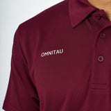 Omnitau Men's Team Sports Breathable Technical Polo - Burgundy