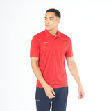 Omnitau Men's Team Sports Core Cricket Polo Shirt - Red