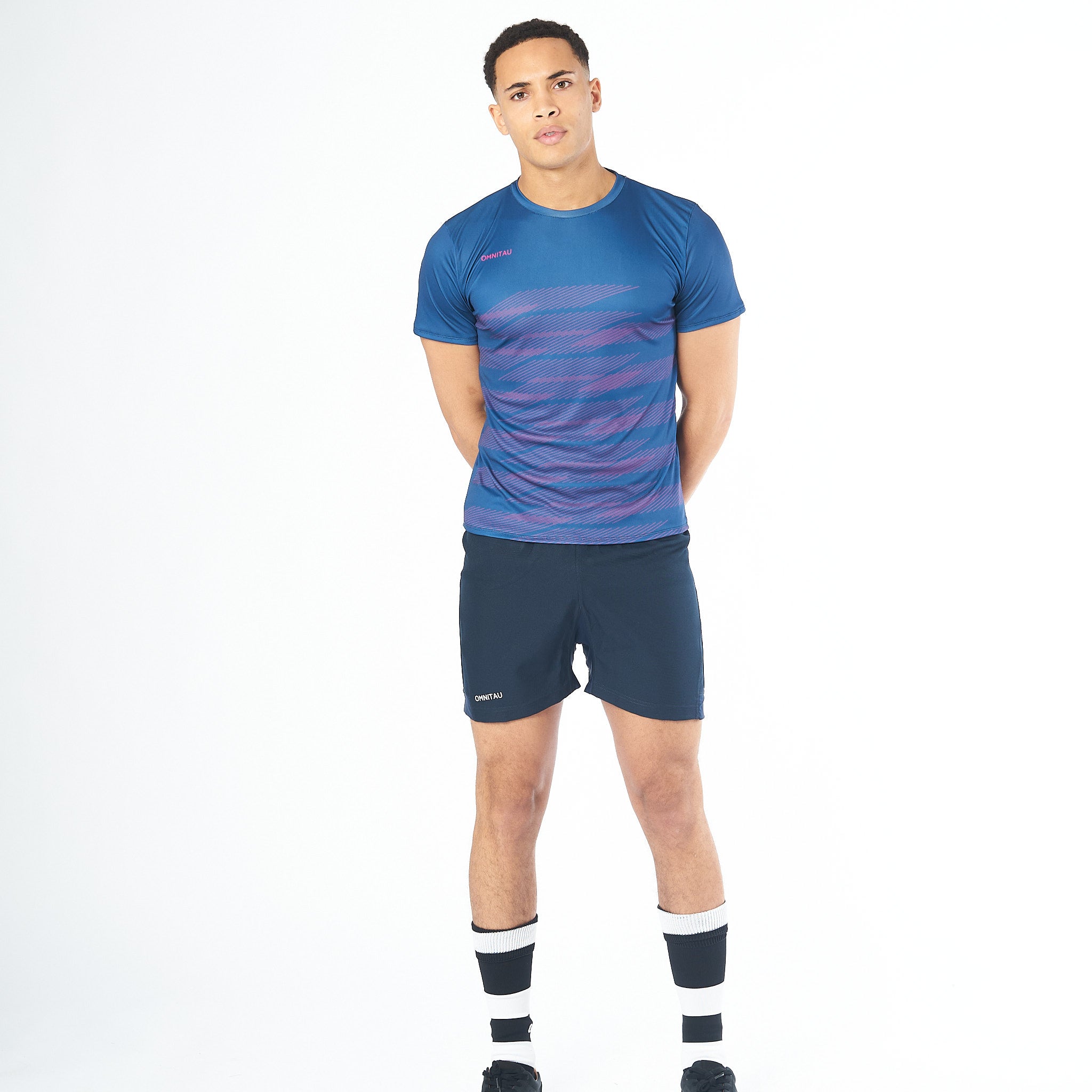 Omnitau Men's Team Sports Breathable Rugby Shorts - Navy
