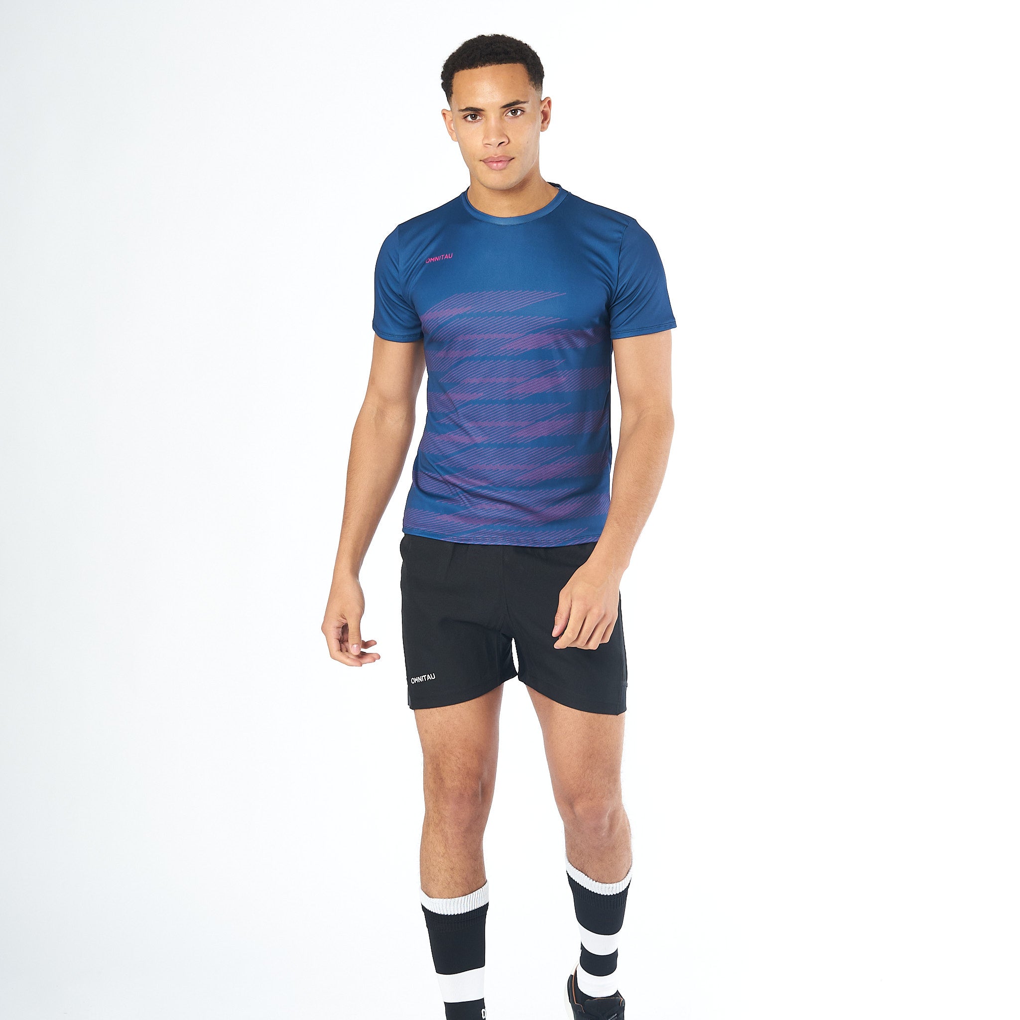 Omnitau Men's Team Sports Breathable Rugby Shorts - Black