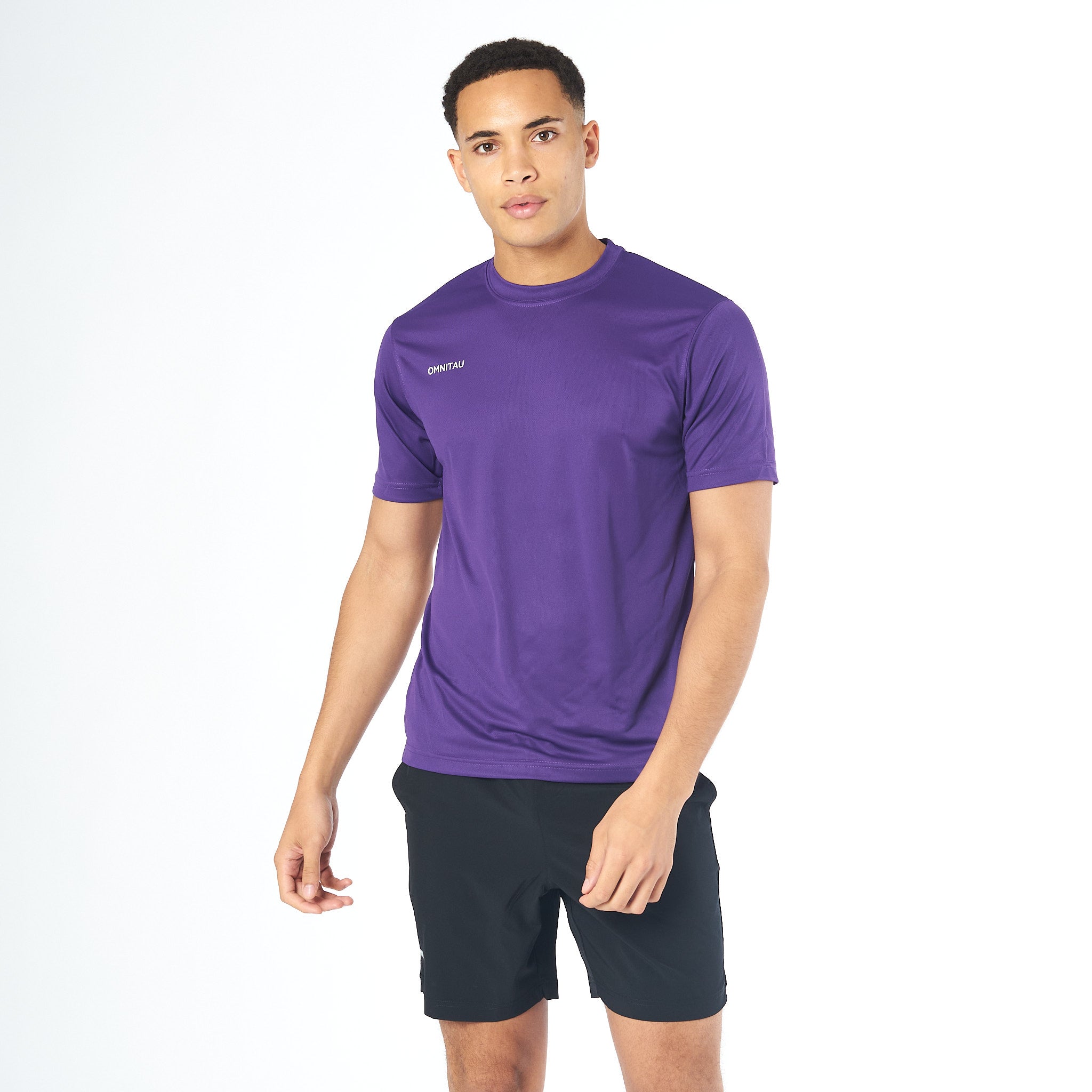 Omnitau Men's Team Sports Breathable Technical T-Shirt - Purple