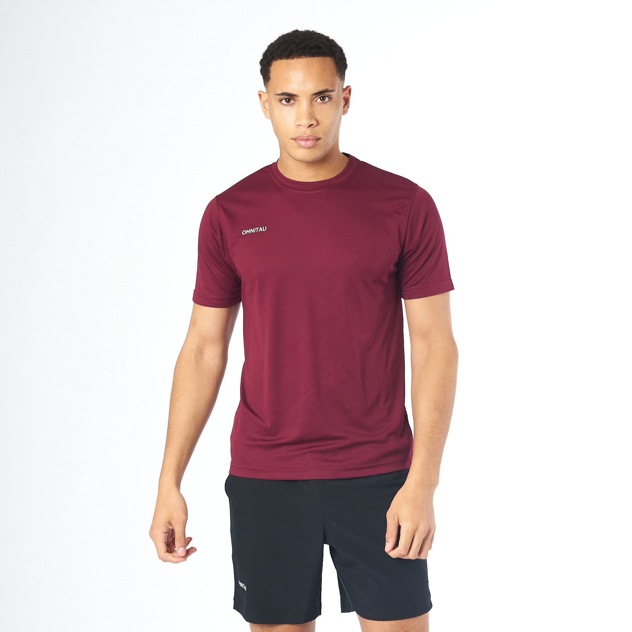 Omnitau Men's Team Sports Core Football Shirt - Burgundy