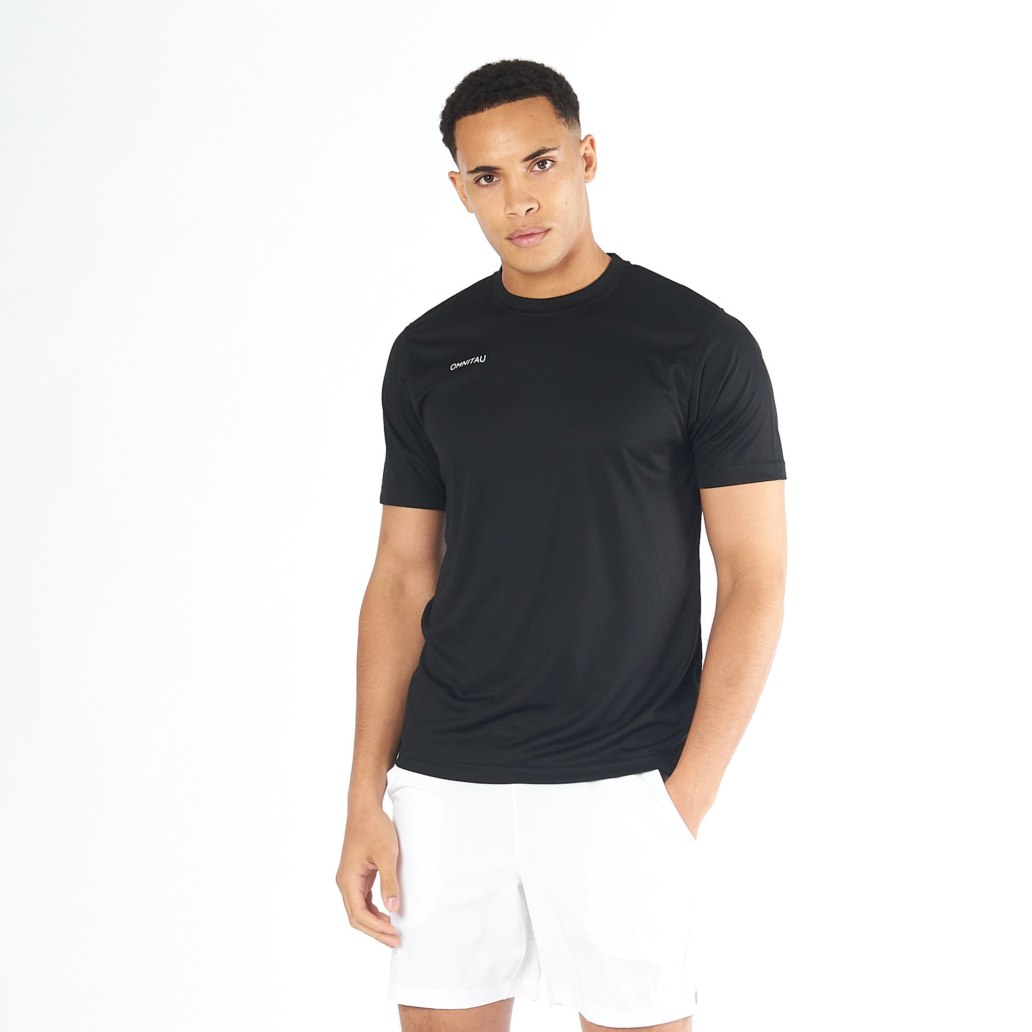 Omnitau Men's Team Sports Breathable Technical T-Shirt - Black