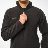 Omnitau Adult's Team Sports ¼ Zip Soft Feel Fleece - Black