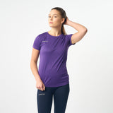 Omnitau Women's Team Sports Core Cricket Crew Neck Shirt - Purple