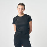 Omnitau Women's Team Sports Core Cricket Crew Neck Shirt - Black