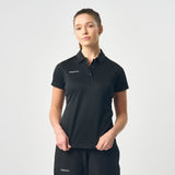 Omnitau Women's Team Sports Core Cricket Polo Shirt - Black