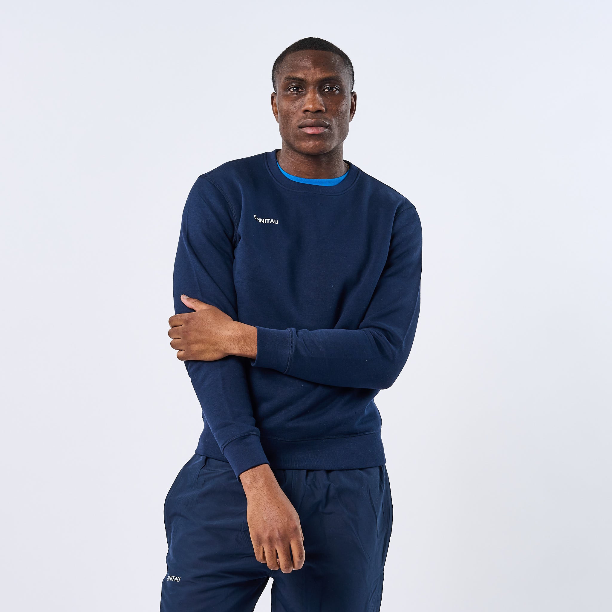 Omnitau Men's Team Sports Organic Cotton Sweatshirt - French Navy