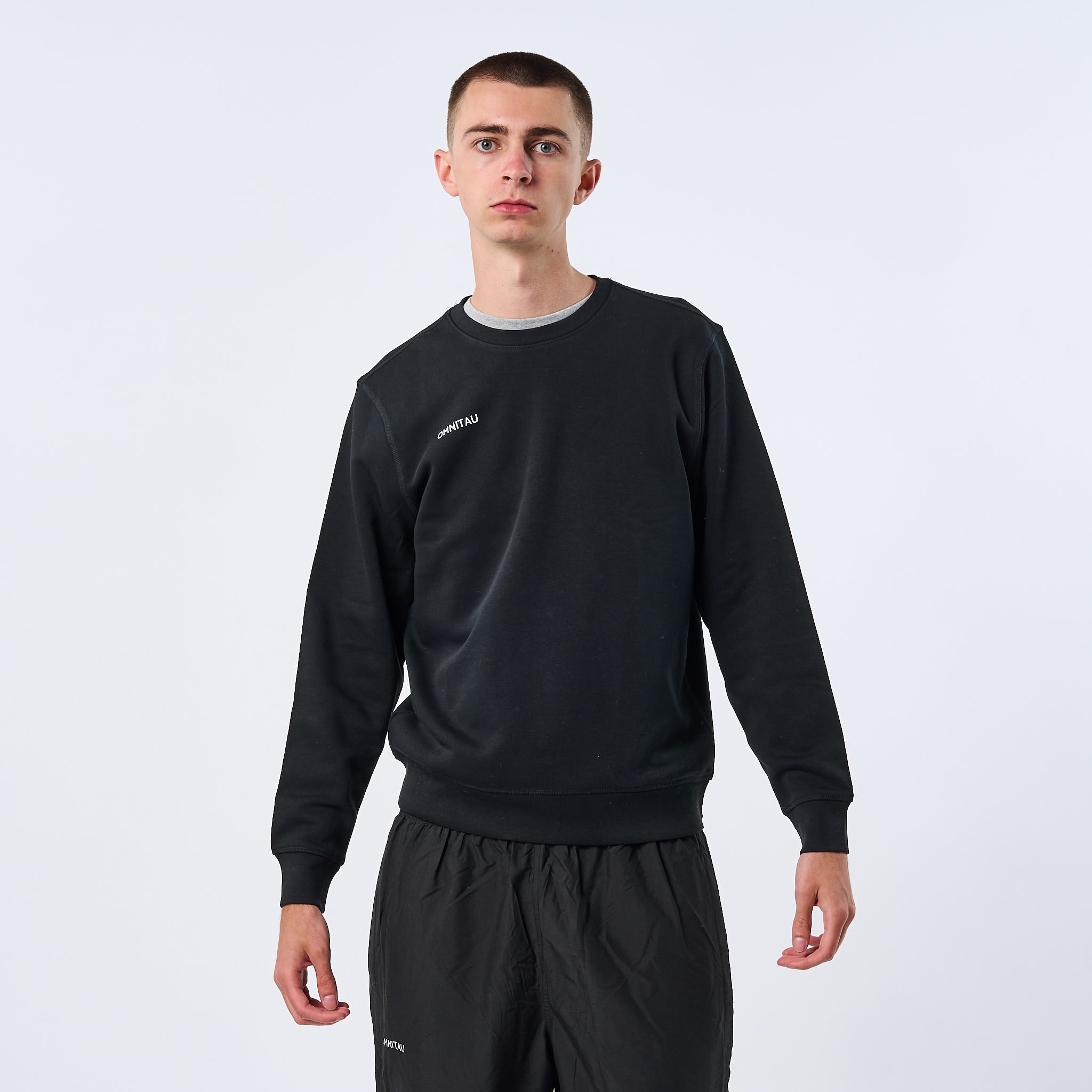 Omnitau Men's Team Sports Organic Cotton Sweatshirt - Black