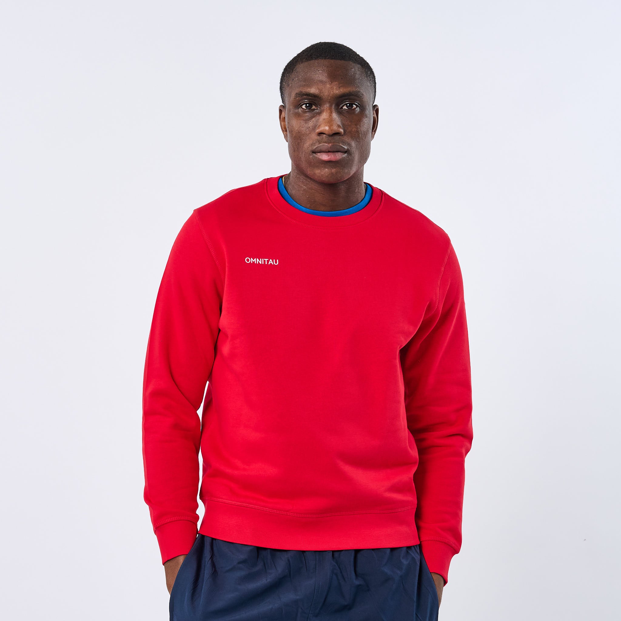 Omnitau Men's Team Sports Organic Cotton Sweatshirt - Red