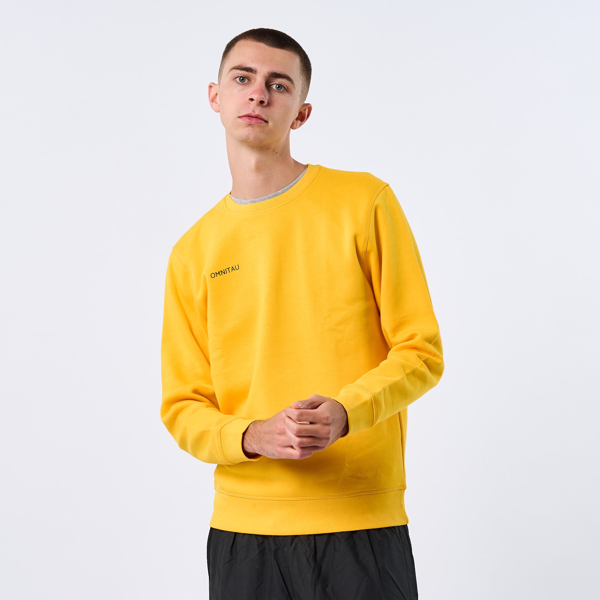 Omnitau Men's Team Sports Organic Cotton Sweatshirt - Yellow