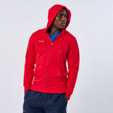 Omnitau Adult's Team Sports Organic Cotton Full Zip Hoodie - Red