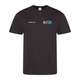 Rugby Gymnastics Men's Team Sports Breathable Technical T-Shirt - Black
