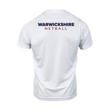 Warwickshire Netball Technical T-Shirt - White