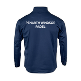 Penarth Windsor Padel Team Sports 1/4 Zip Midlayer - Navy