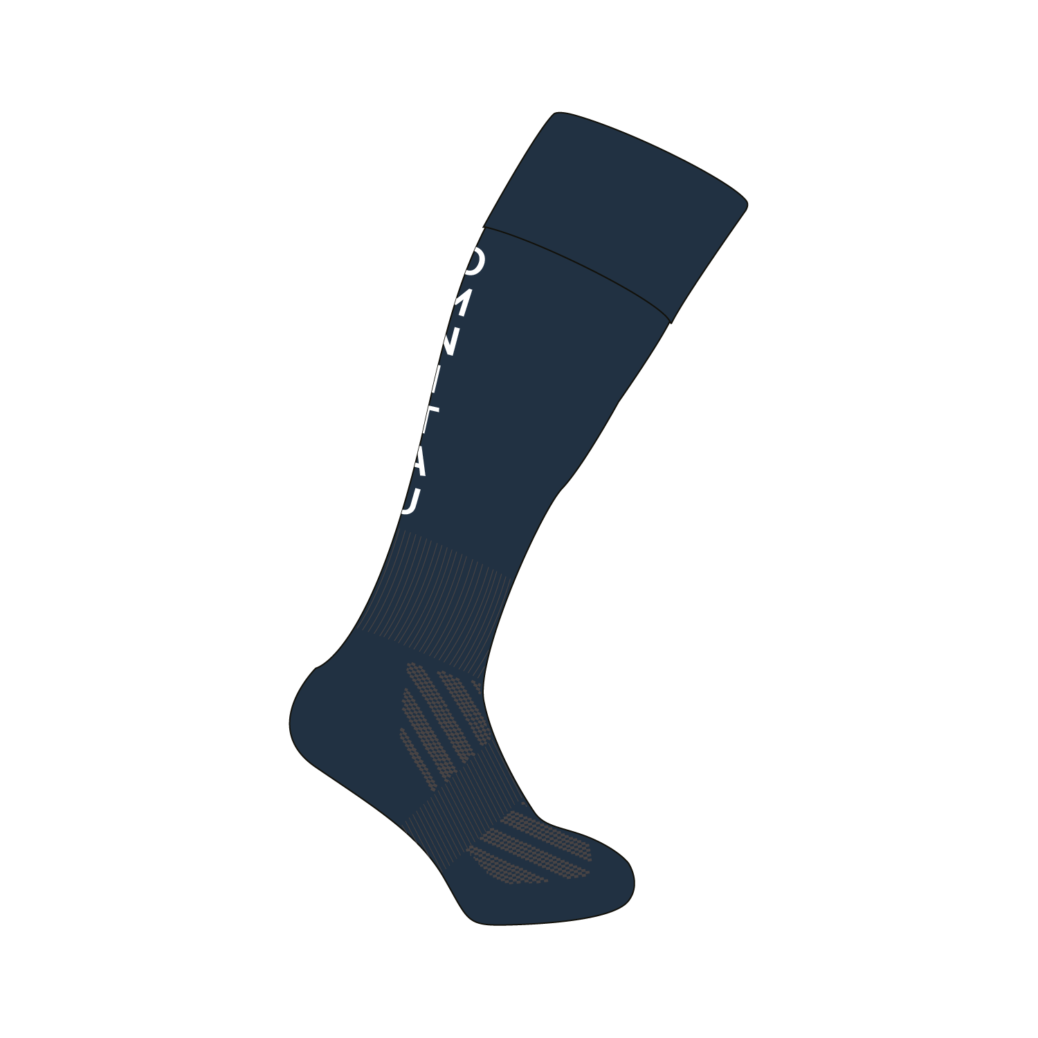 Omnitau Team Sports Unisex Plain Playing Socks - Navy with White Text