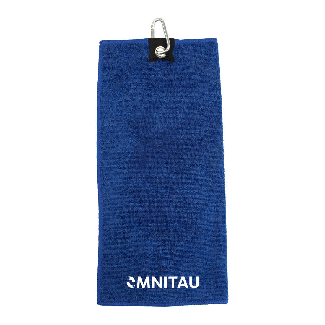 Omnitau Classic Organic Cotton Tri Fold Golf Towel - Royal Blue